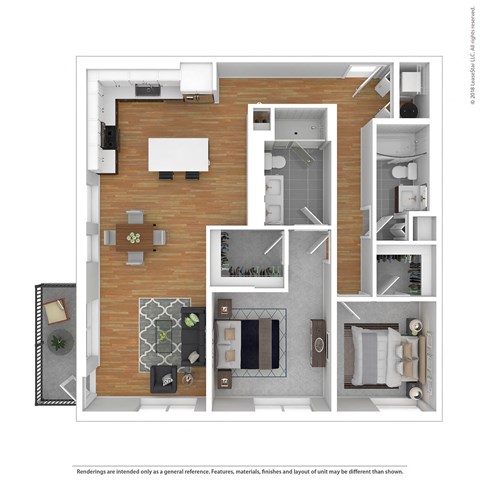 Arterra KC B3 3D Floor Plan
